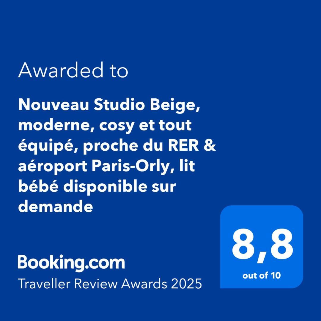 Studio Moderne Et Tout Equipe, Proche Du Rer, Paris & Aeroport D'Orly En 20 Min, Lit Bebe Sur Demande Vitry-sur-Seine Kültér fotó